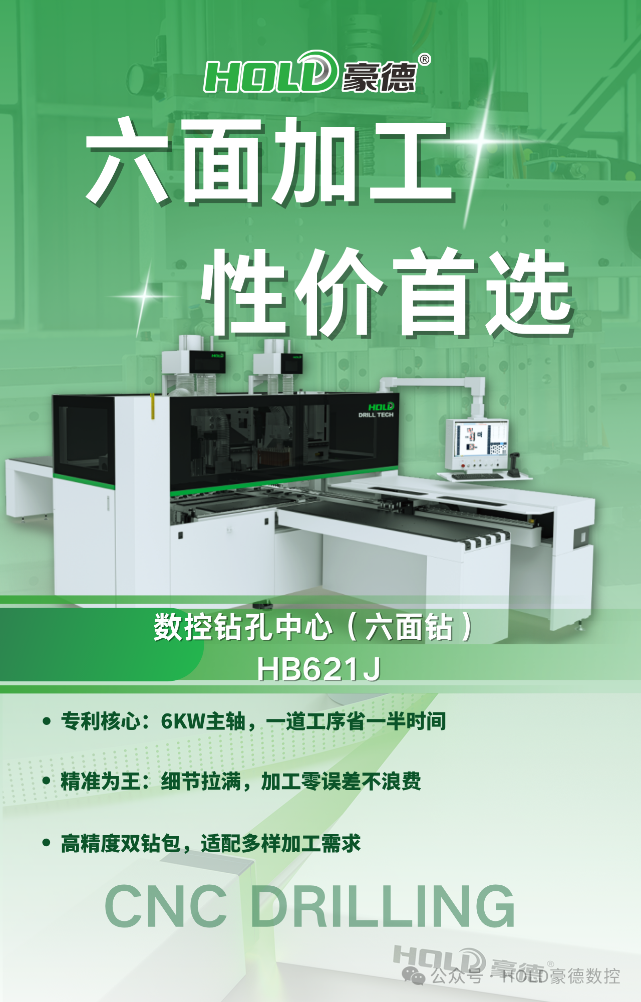 豪德HB621J六面钻｜定制家居“内卷”时代，如何帮你守住利润底线？